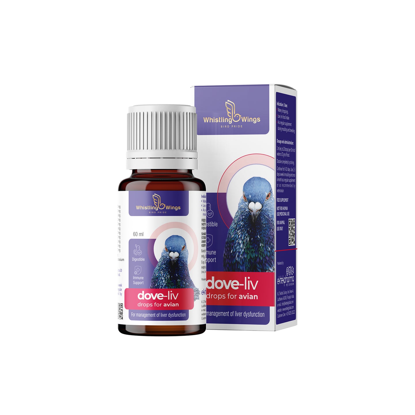 Dove-liv drops for avian 60ML